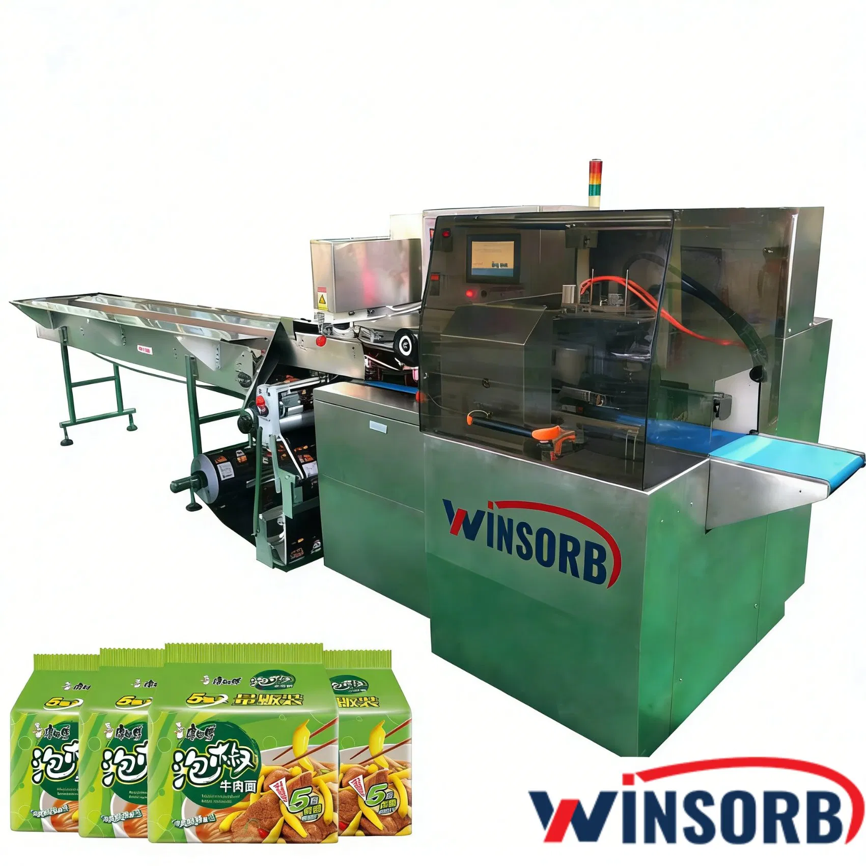 Wide Application for Various Wba-X720 Bottom Feeding Box Motion Pillow Packaging Machine