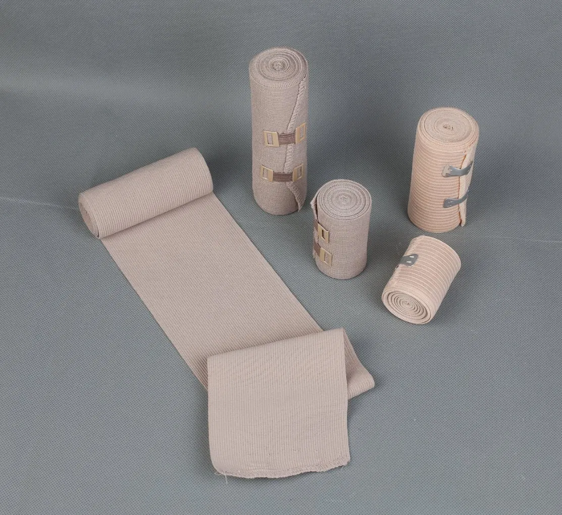 Compression Skin White Color High Spandex Cotton Medical Crepe Elastic Bandage