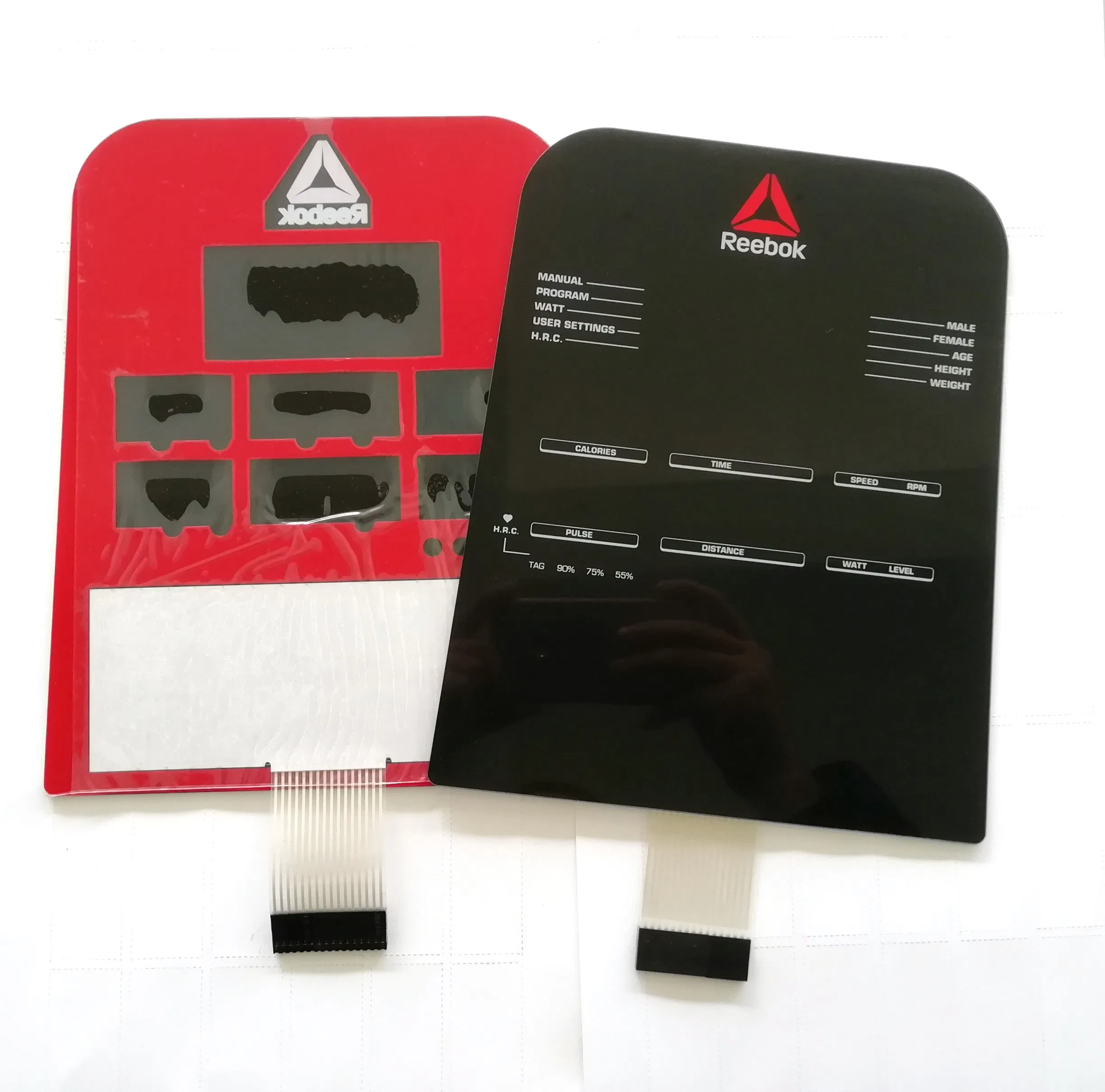 Custom Flat Button Prssure Sensitive Polyester Switch Graphic Overlay Membrane Switch for Infusion Pumps