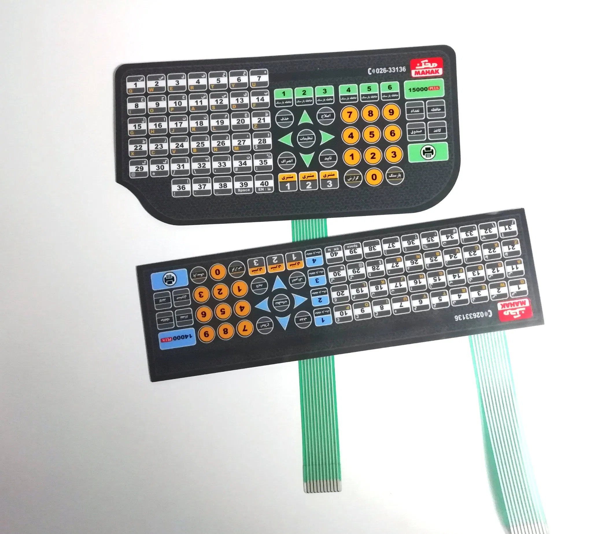 Custom Flat Button Prssure Sensitive Polyester Switch Graphic Overlay Membrane Switch for Infusion Pumps