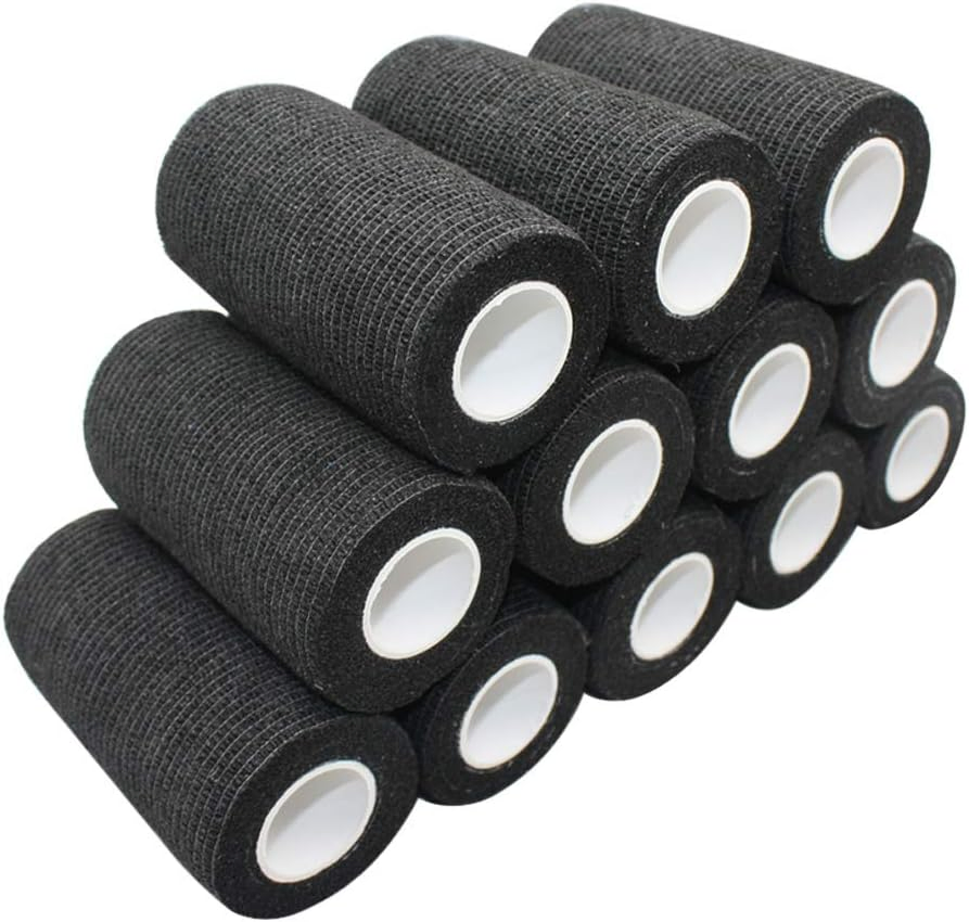 2" Wide X 5 Yards Tattoo Grip Tape Non-Woven Self-Adherent Cohesive Bandage for Tattoo Medical Use, Sports