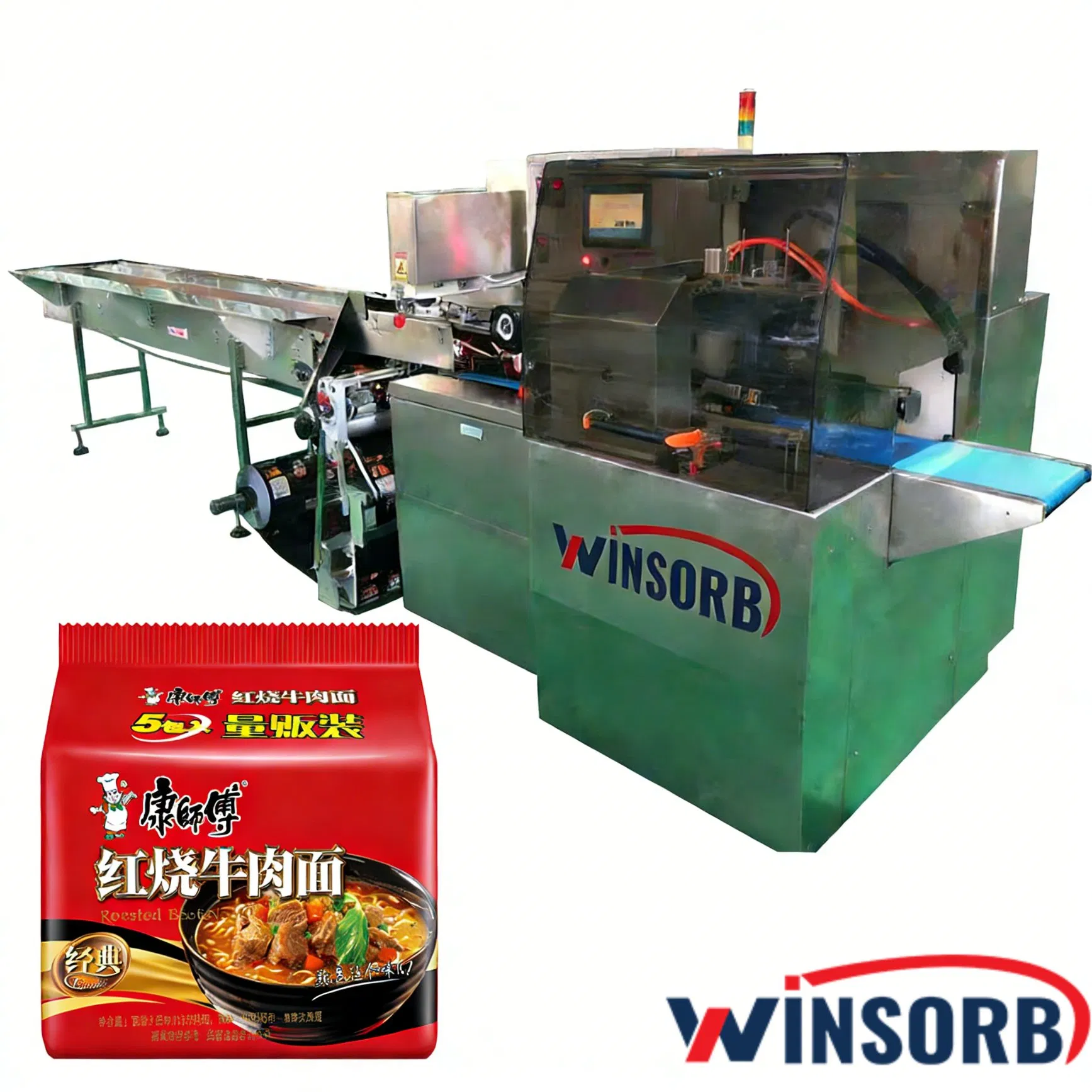 Wide Application for Various Wba-X720 Bottom Feeding Box Motion Pillow Packaging Machine
