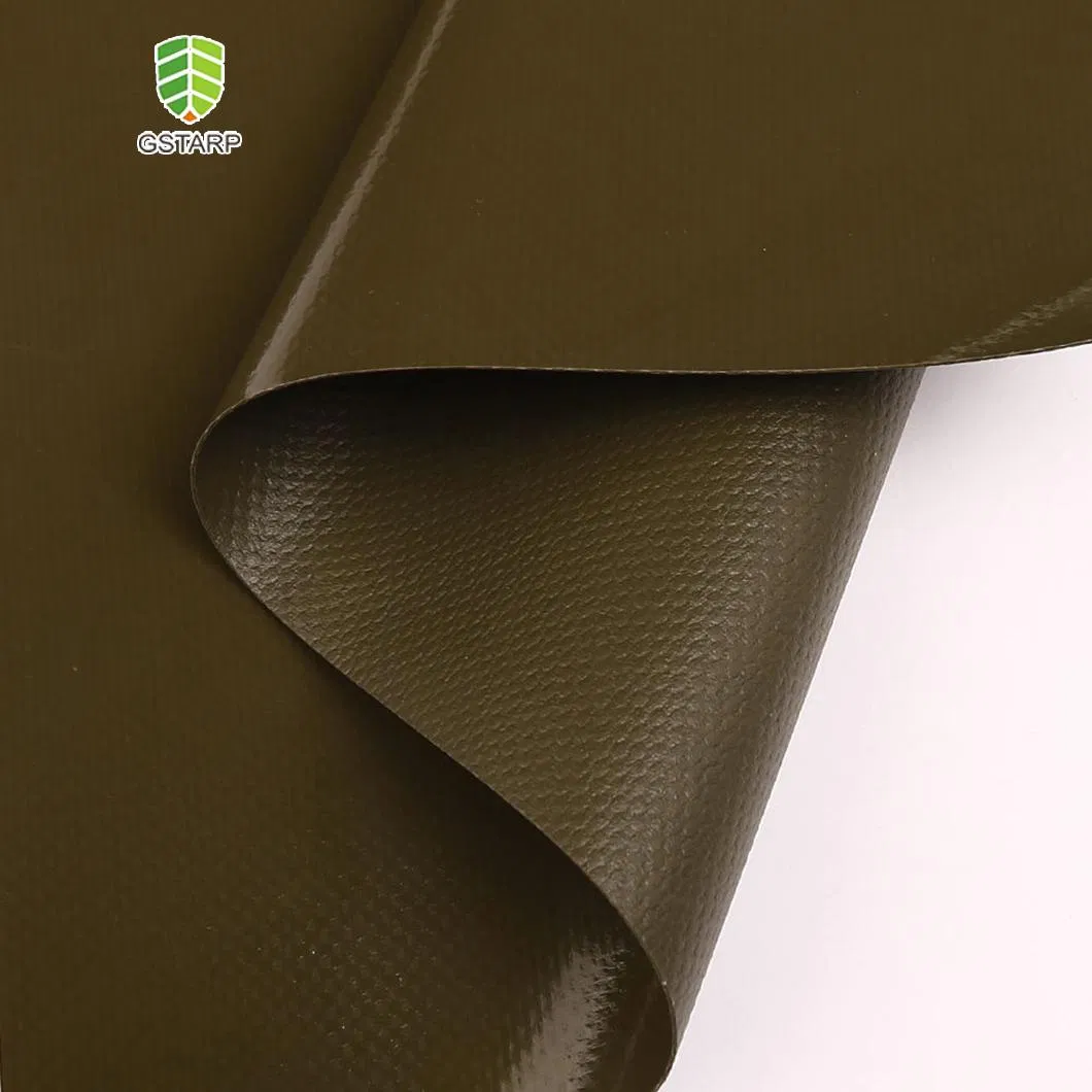 Waterproof High Strength Polyester Plastic Canvas Tent Bag Material 18oz Vinyl PVC Tarpaulin for Roof Trailer Truck Cover PVC Tarpaulin Infusion Bag 0.7/0.9/1.2