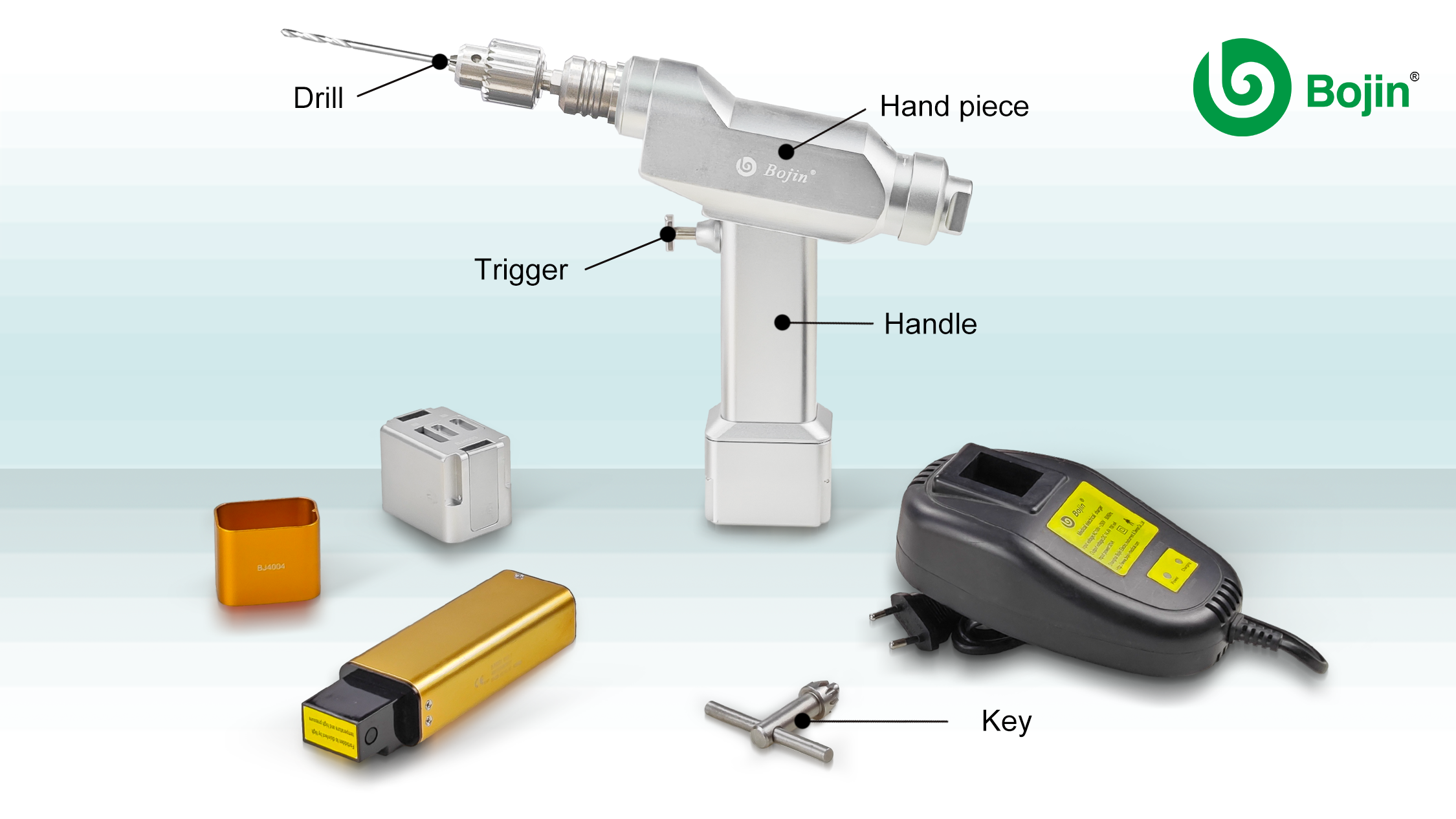 Shanghai Bojin BJ4103D High Power Stainless Steel Bone Drill for Orthopedic Surgical Instruments and Trauma Surgery