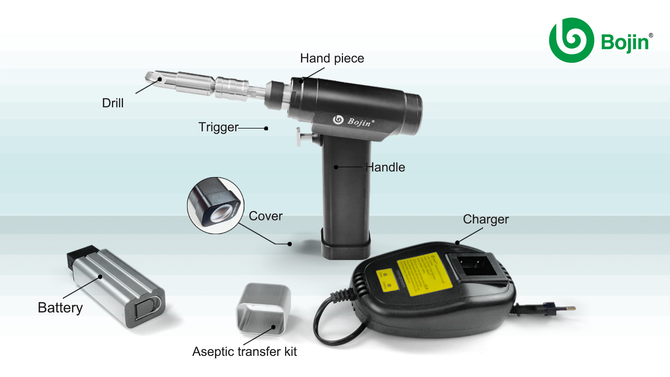 BOJIN Medical BJ1104 Cranial Drill Battery Medical Power Tools for Neurosurgery Cranial Surgery