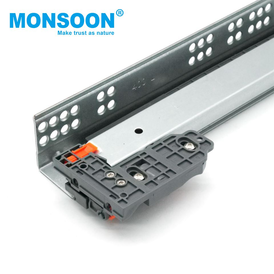 84mm Height Kitchen Cabinet Fitting Under Mount Grey Zinc Plated Electrical Slim Box High Penetration Ultrabox-Glass Drawer System