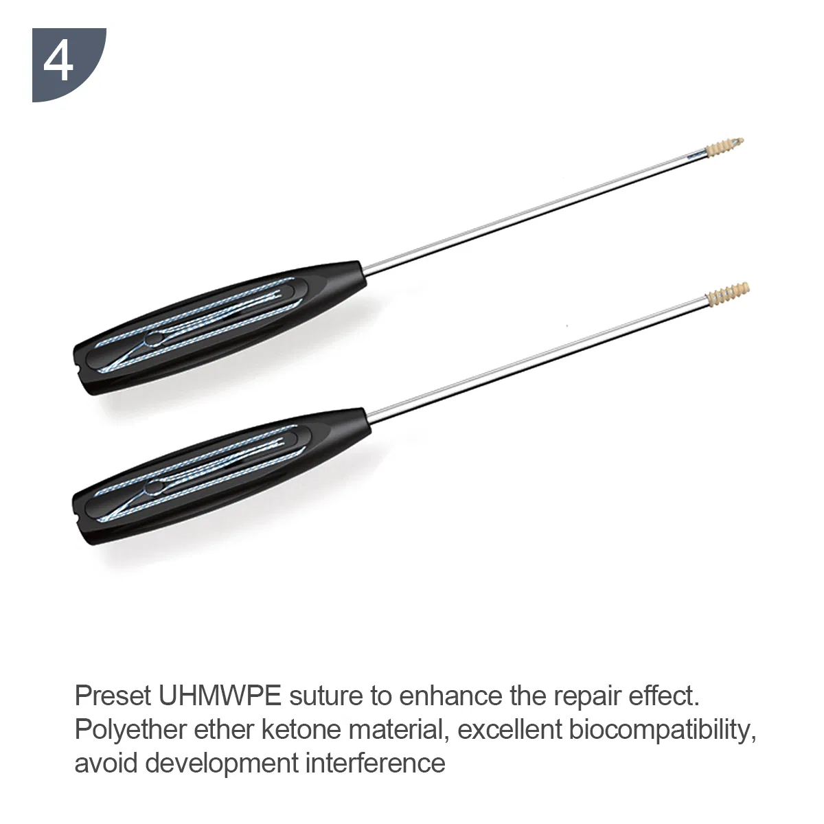 Factory Price Suture Anchor Material Arthroscopy Gravity Peek Standard Anchors with High Quality