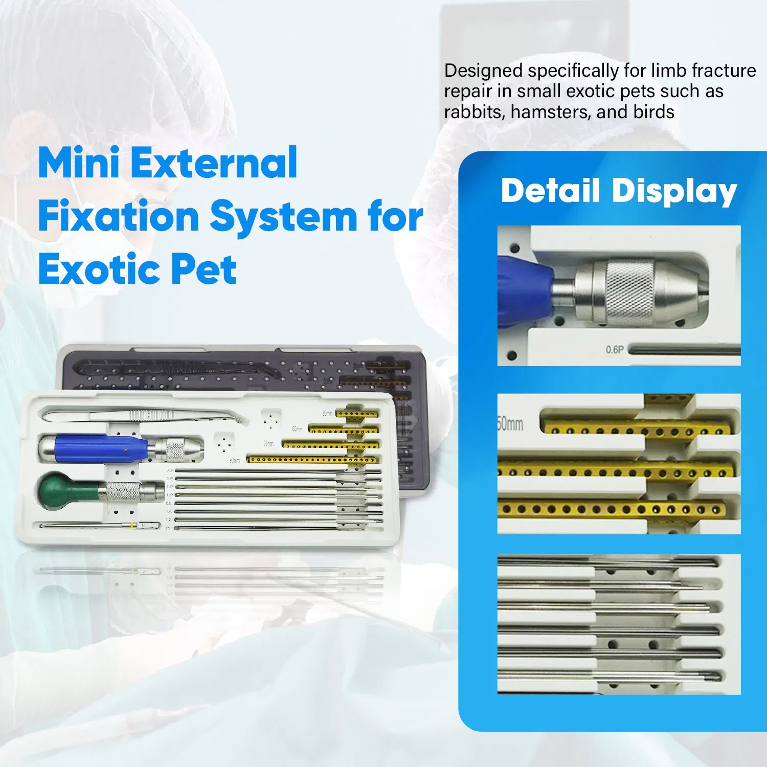 Veterinary Mini External Fixator for Birds, Reptiles &amp; Small Mammals. Veterinary Orthopedic Fixator