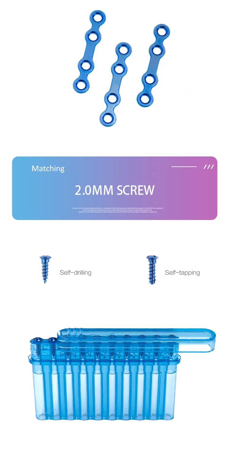 Orthopedic Titanium Mini Plates and Screws Maxillofacial Implant
