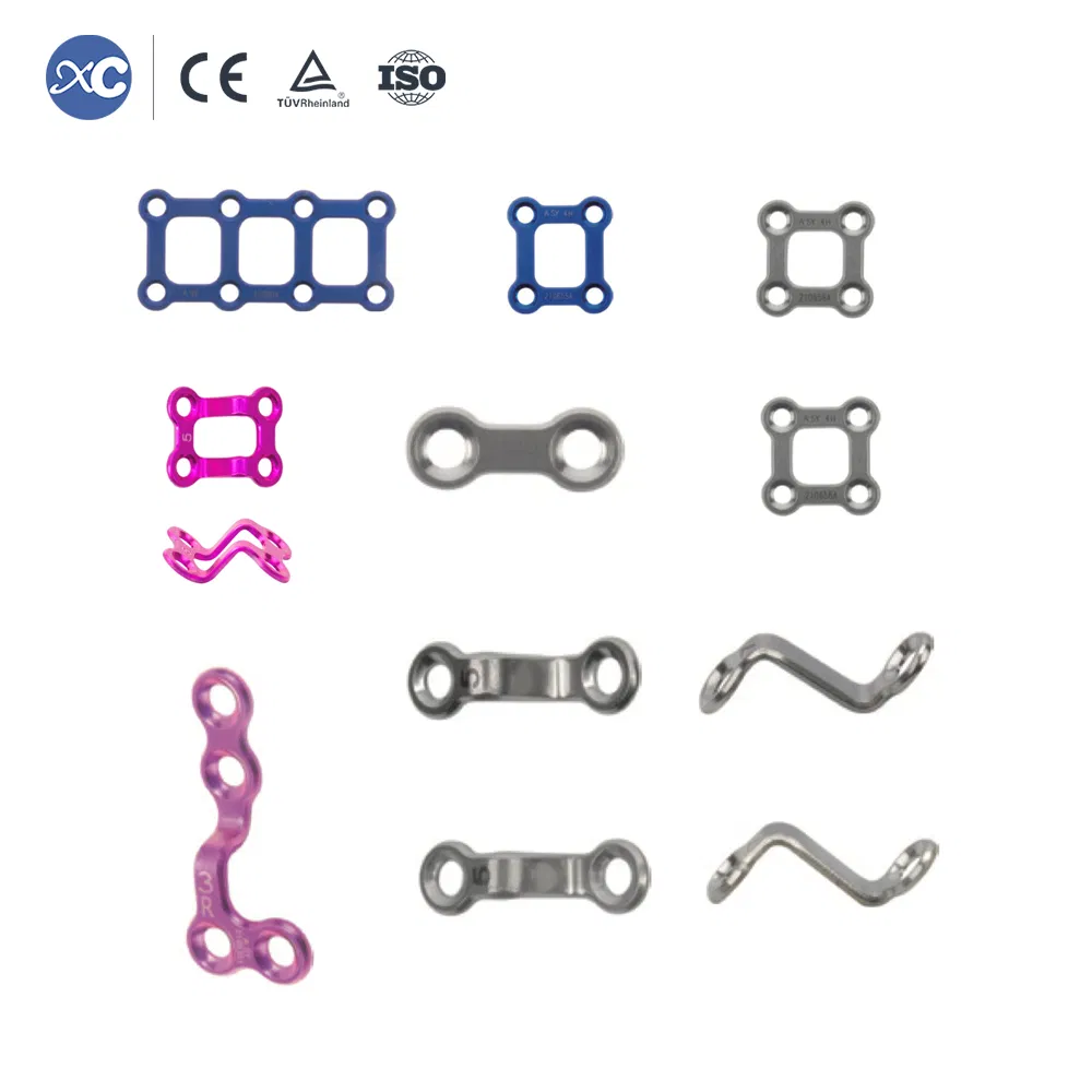 Cmf Medical Orthopedic Plastic Surgical Locking Titanium Implant Mini Maxillofacial Plastic Plate