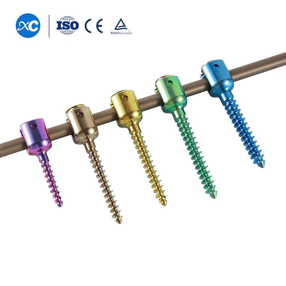 Orthopedic Spinal Internal Fixation 6.0 System Screw Polyaxial Spine Titanium Pedicle Screws