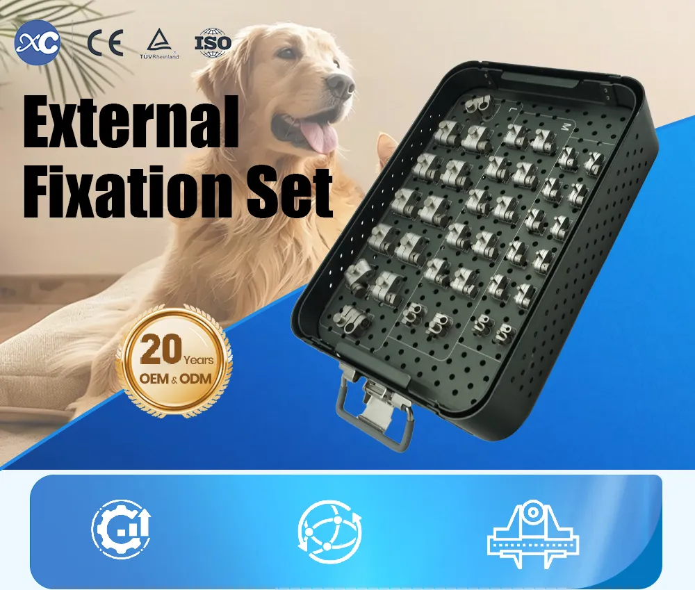 Veterinary Orthopedic Fracture External Fixation Instrument Set