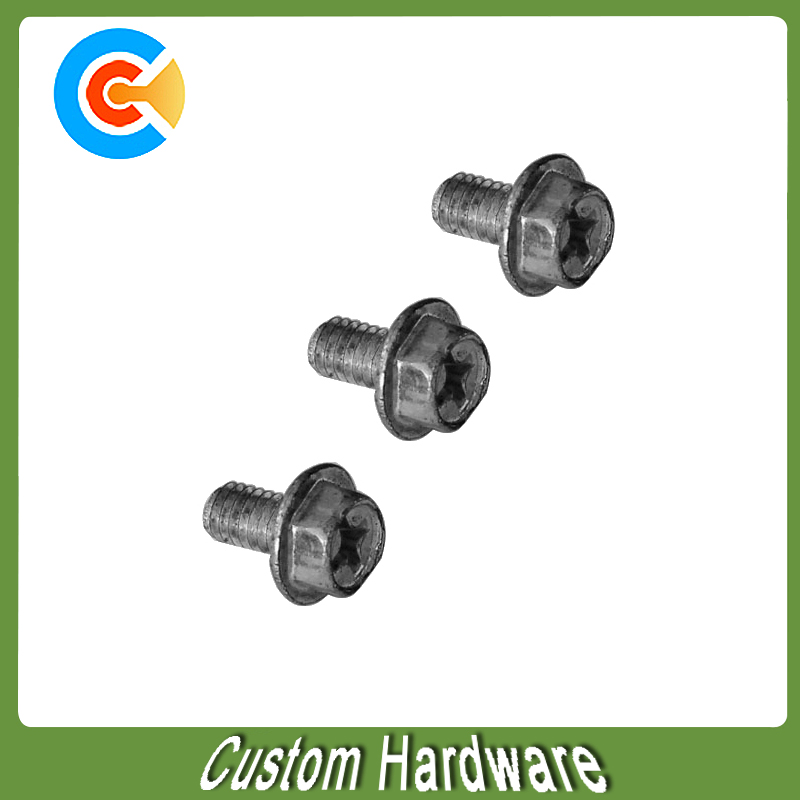 DIN/ANSI/BS/JIS Carbon-Steel/Stainless-Steel Crossed Hexagonal Flanged Triangular Teeth Screw for Building