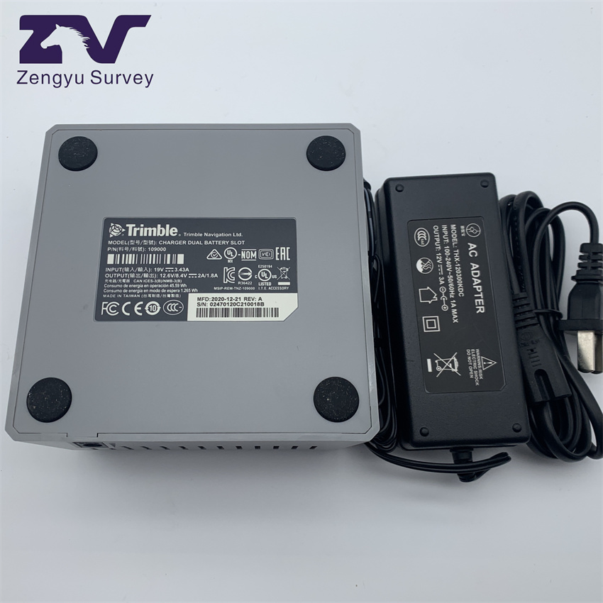 Zengyu New Type 109000 Charger to Replace for Trim BLE Two 2 Slots S3/S6/S8 Receiver Total Station79400 GPS R10 Receiver Battery