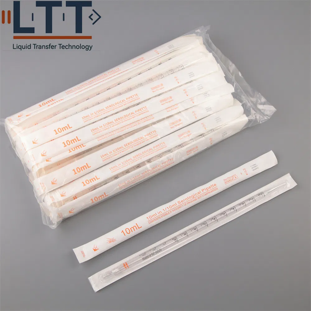 Individually Wrapped Lab Consumables 10ml Transfer Pipettes Sterile Serological Pipette