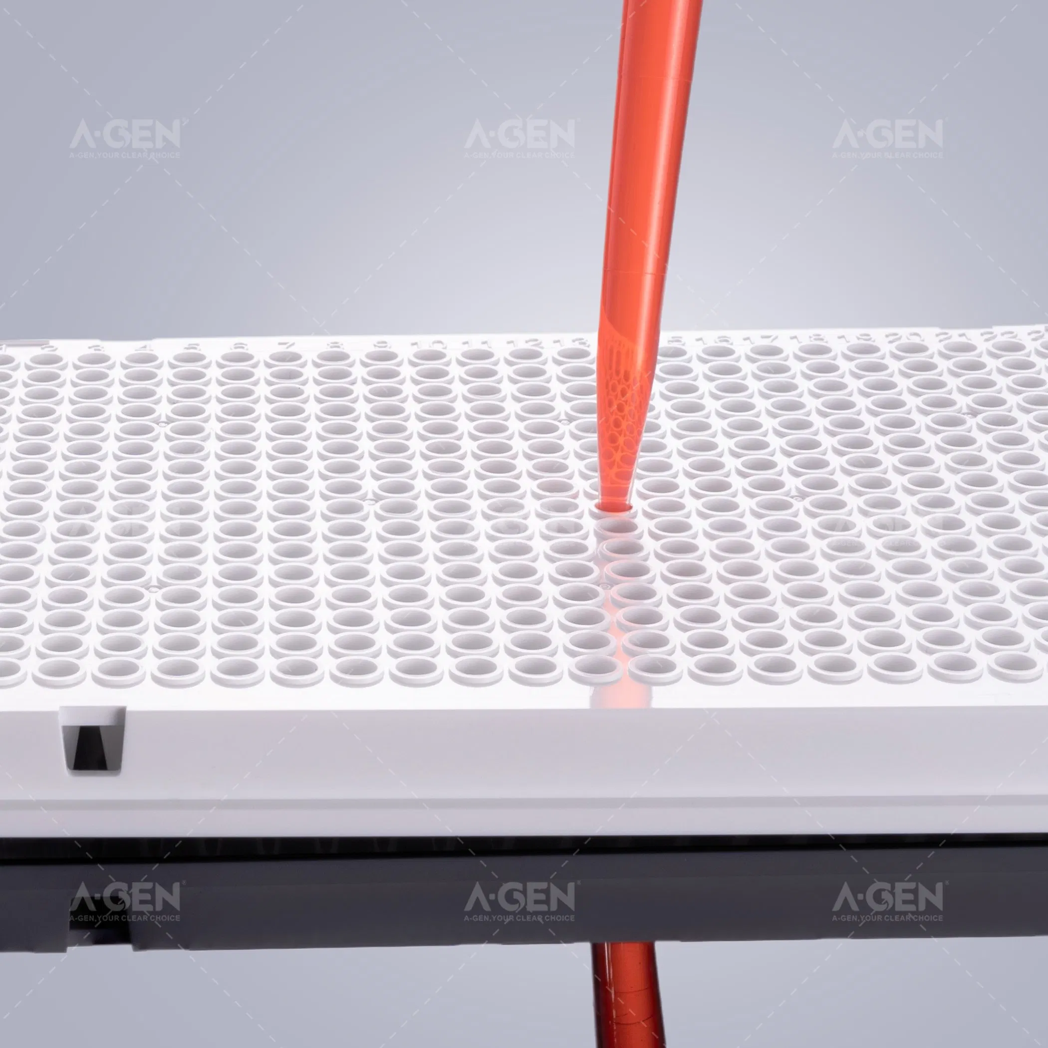 White Lab 40μL Fully Skirted 384-Well PCR Plate, Plastic Tube Sterile