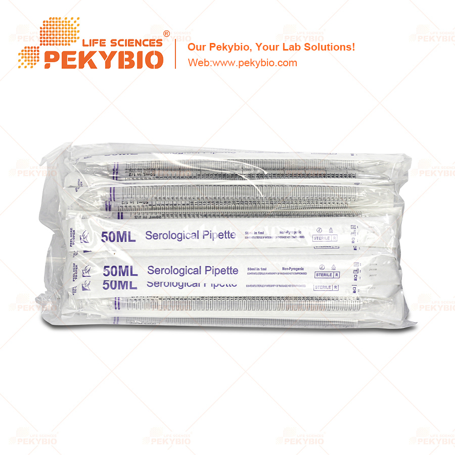 PS Disposable Graduated Sterile 1ml 2ml 5ml 10ml 25ml 50ml Individual Package Serological Pipette for Transferring Liquid