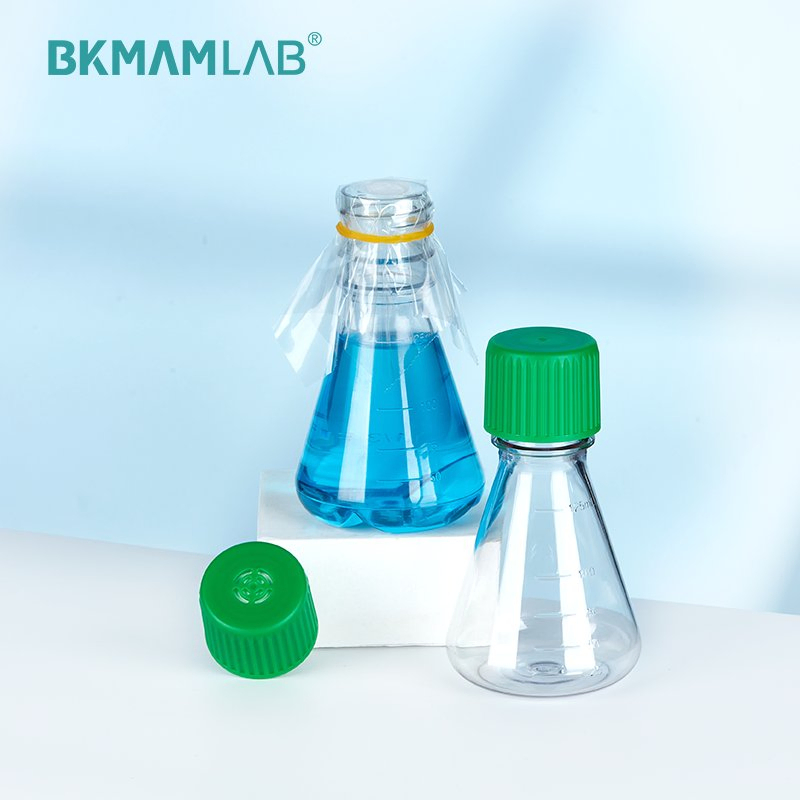Biological Bacterial Culture Flasks/Cell Culture Flasks/Shaking Flasks/Plastic Conical Flasks/Sterile Culture Flasks 125 250 500ml
