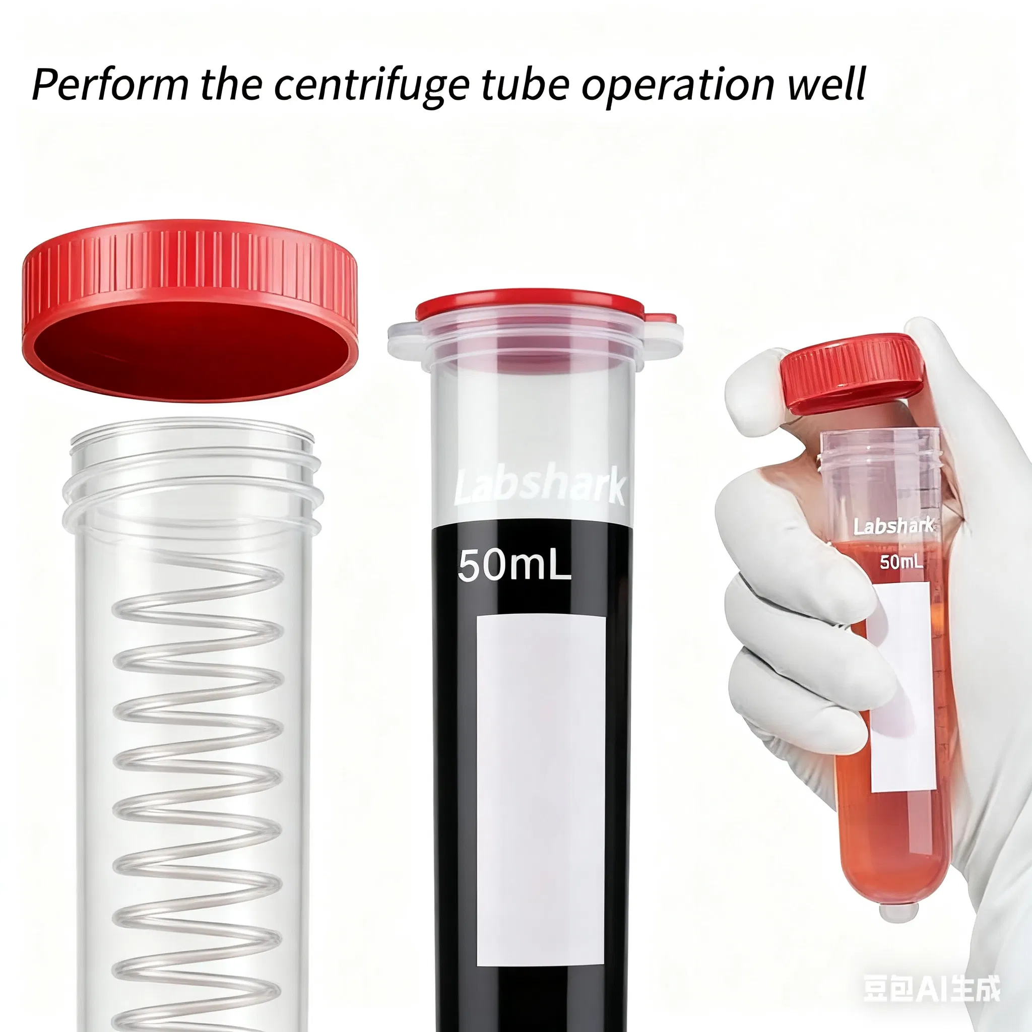 Labshark High-Quality Disposable High-G-Force Plastic Centrifuge Tube for Laboratory