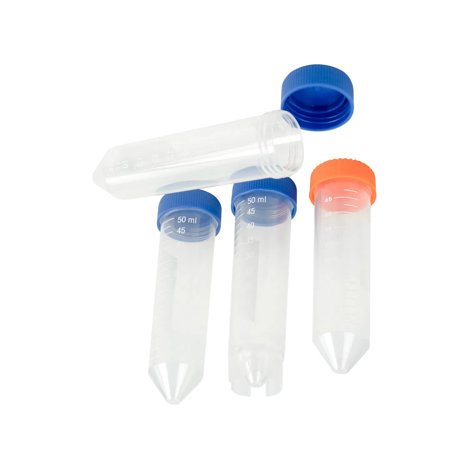 Lab Consumables Conical Bottom 50ml Falcon Centrifuge Tubes with Clear White Graduation