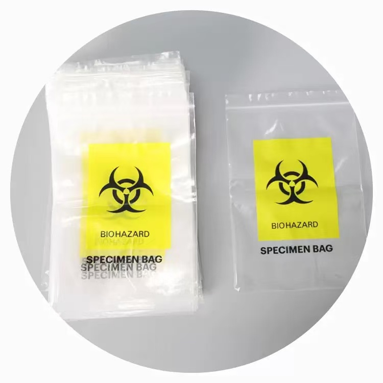 PE Material Thickned Steriled Medical Specimen Bag Collection Bag Biohazard Bag