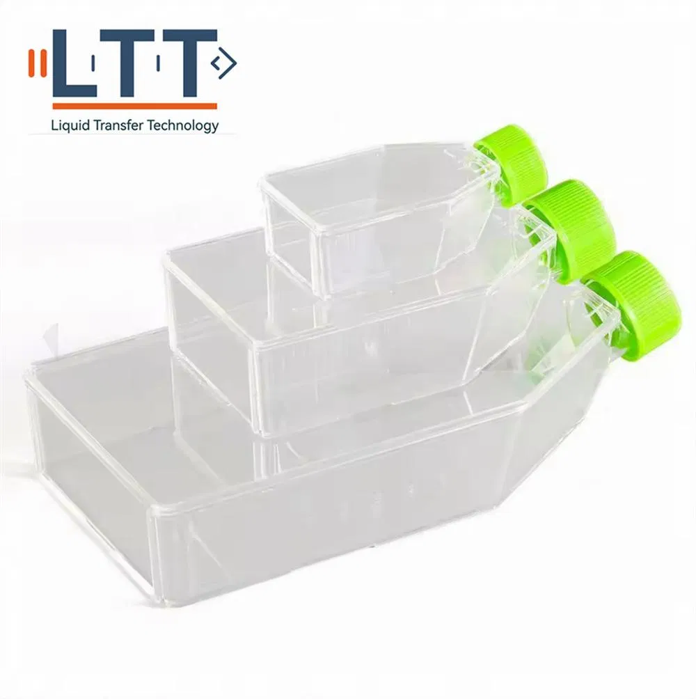 Manufacturer Cell Culture Flask Sealed Cap Breathable Cap No Treated Sterile