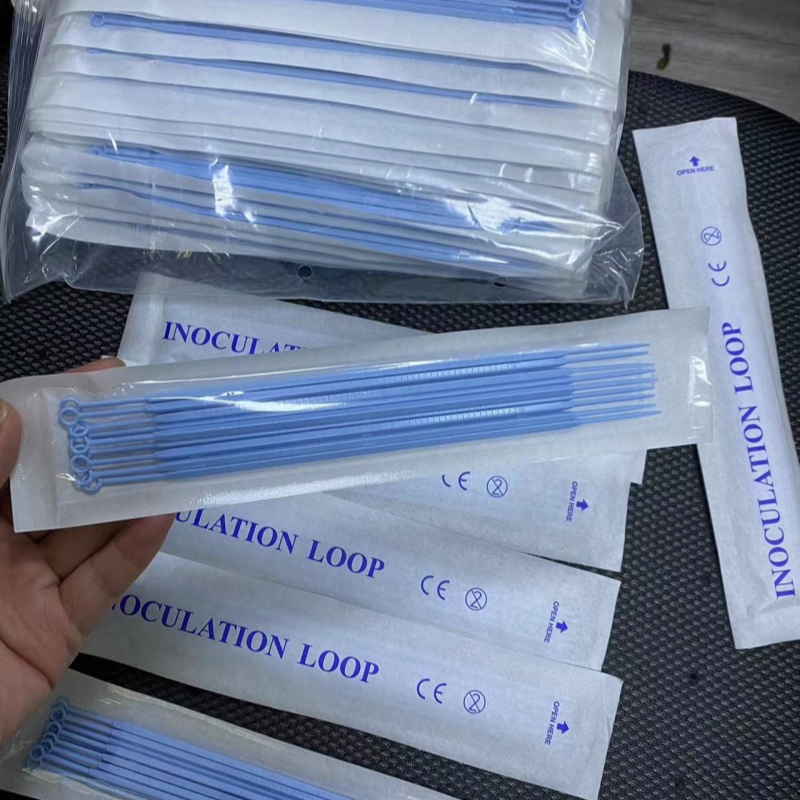 High Quality Hot Sale Laboratory Supplies Blue Plastic Disposable Sterile Inoculating Loops