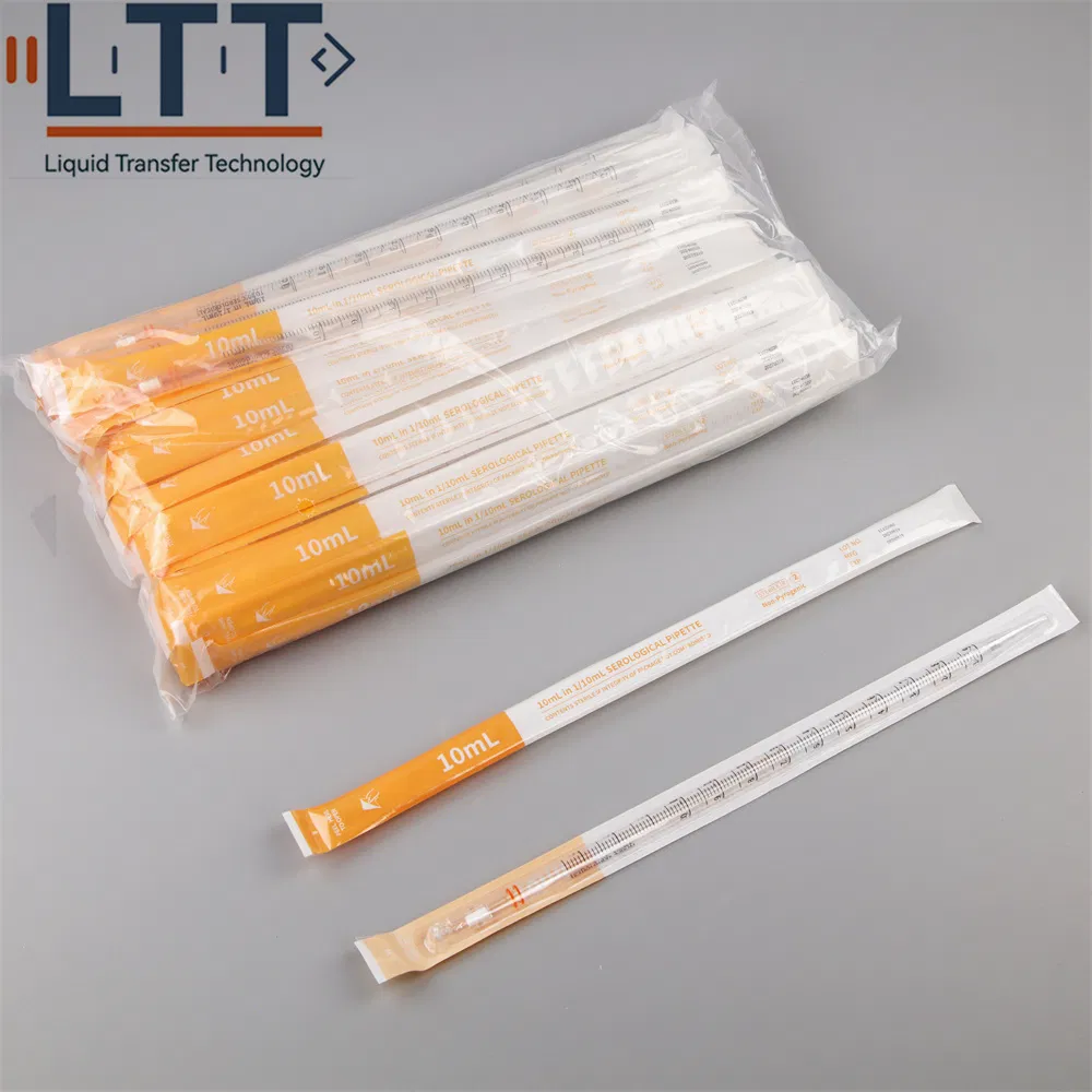 Individually Wrapped Lab Consumables 10ml Transfer Pipettes Sterile Serological Pipette