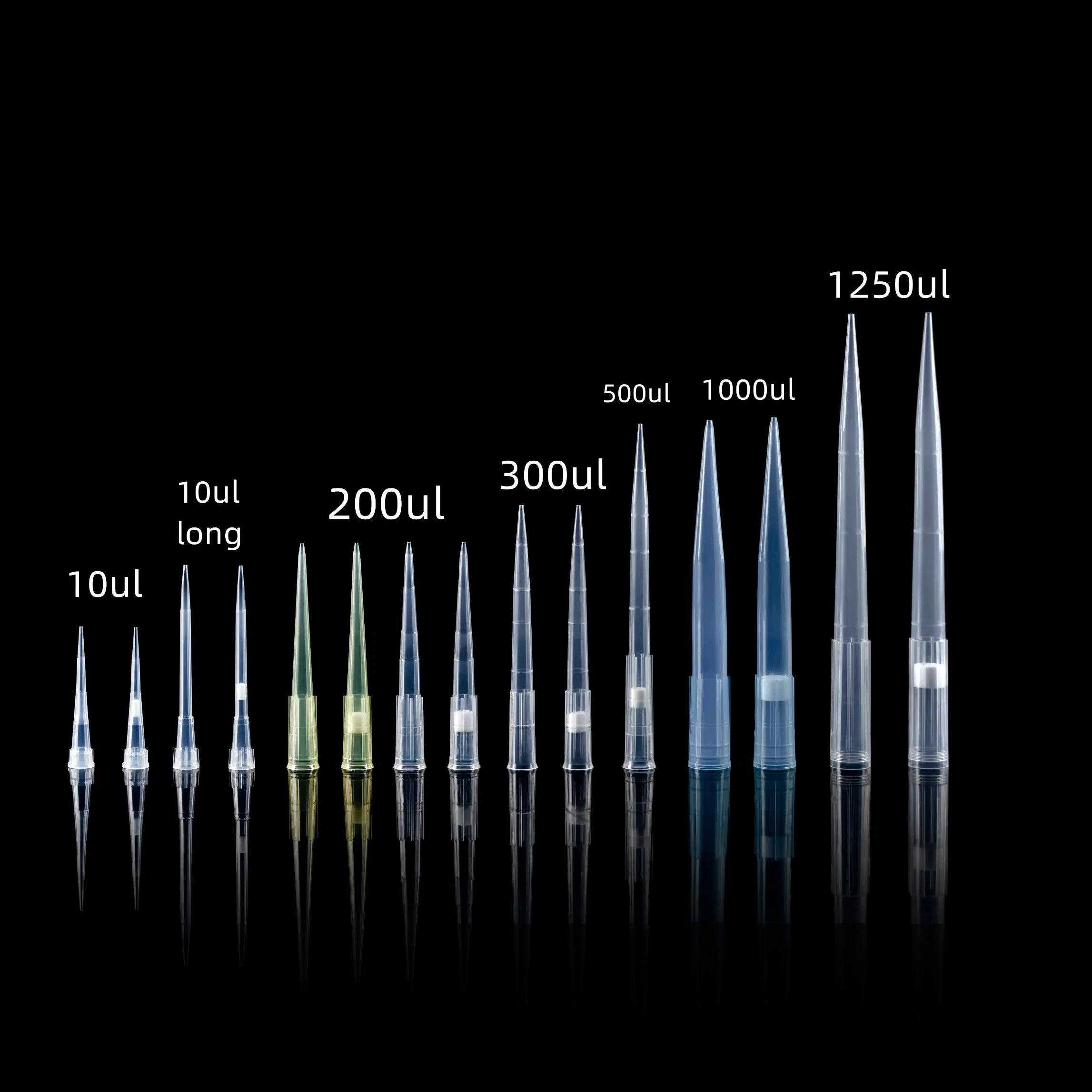 Lab Supplies Disposable Universal Transparent 20UL Pipette Tips with Filter