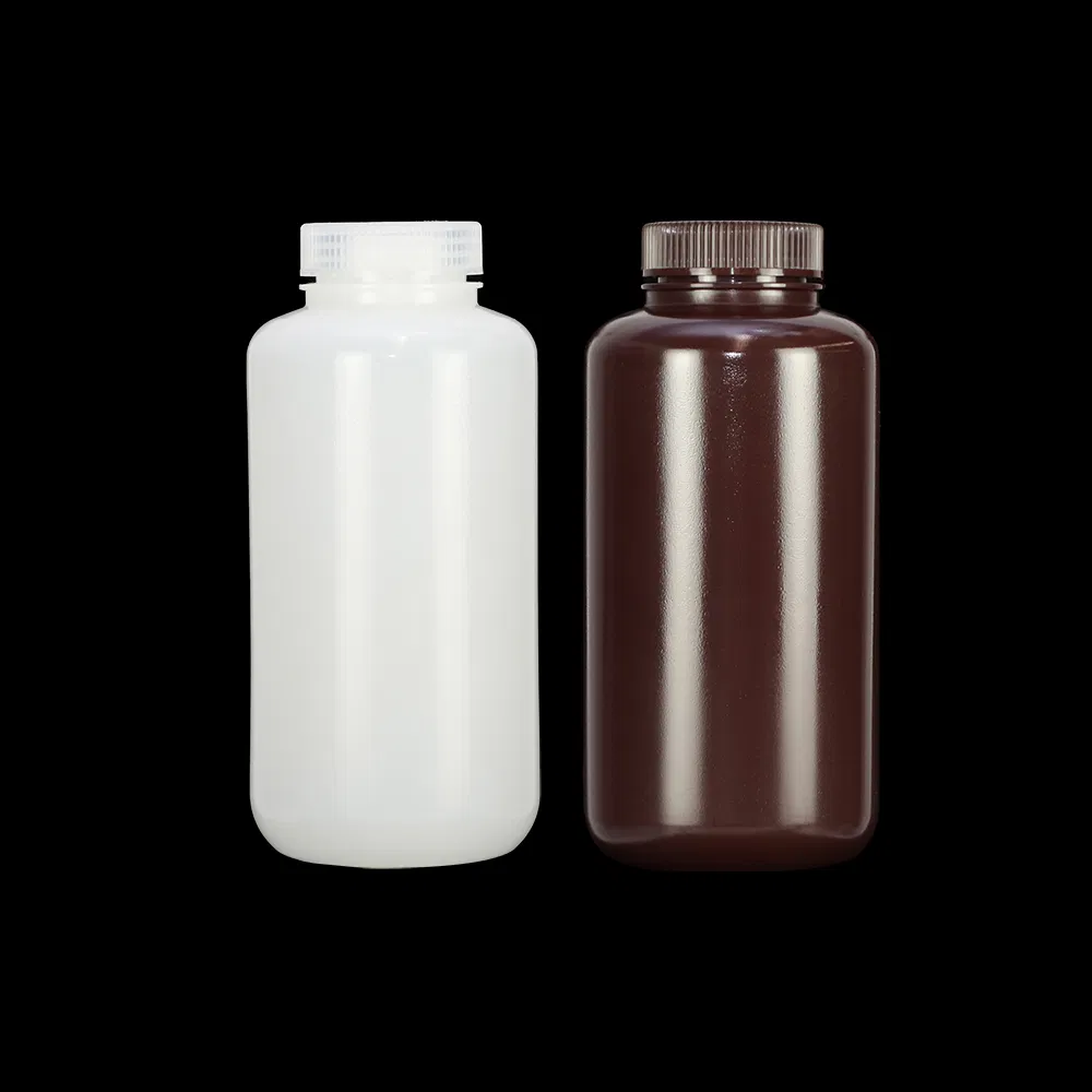 Sterile PP Transparent 1000ml Wide Mouth and Narrow Mouth Reagent Bottle with Screw Cap
