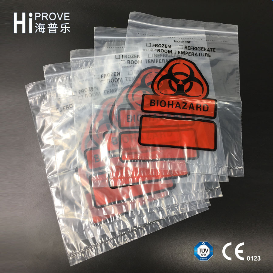 Ht-0729 Various Sizes Biohazard Specimen Transport Bags