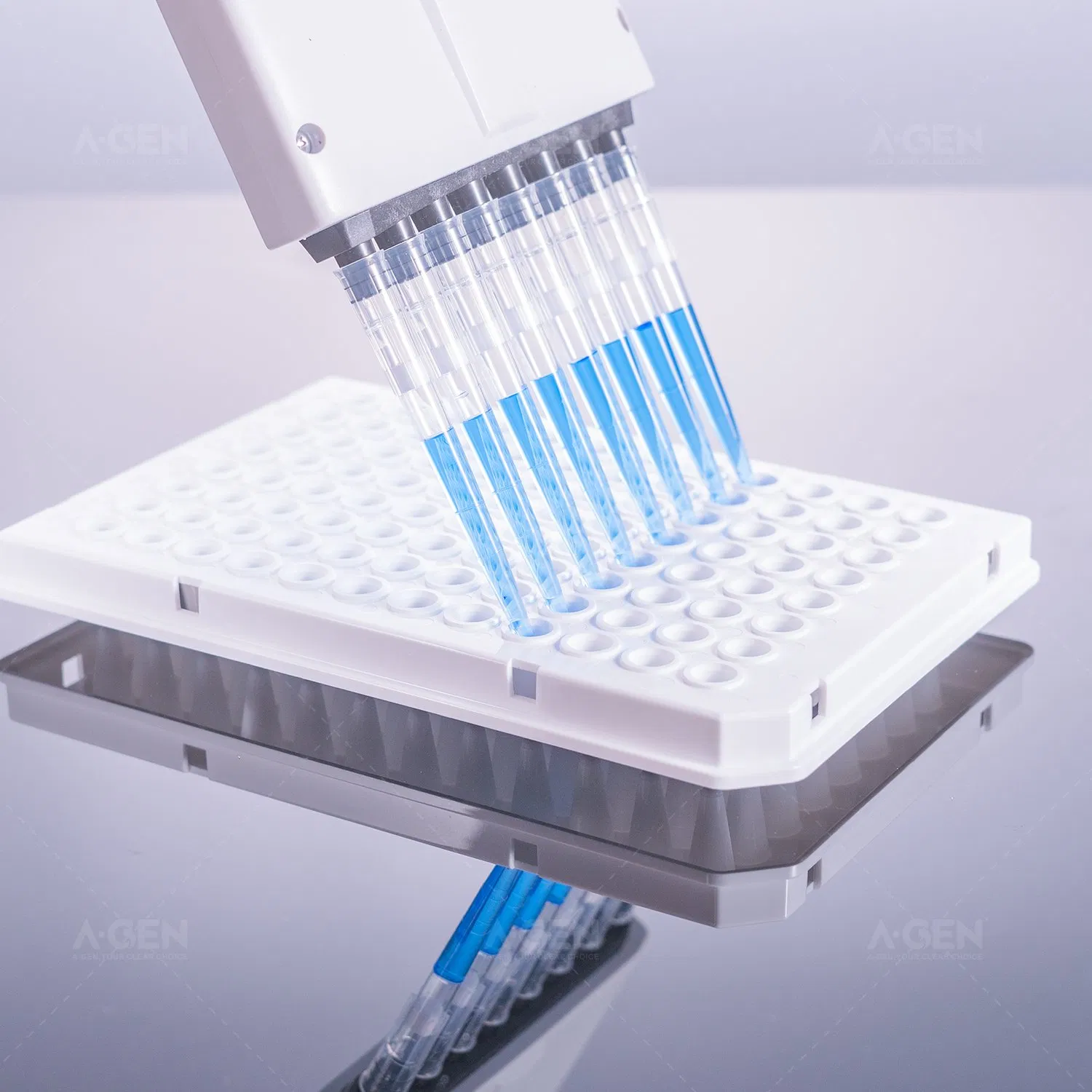 0.1ml PCR Plate with Semi-Skirt Clear Mark