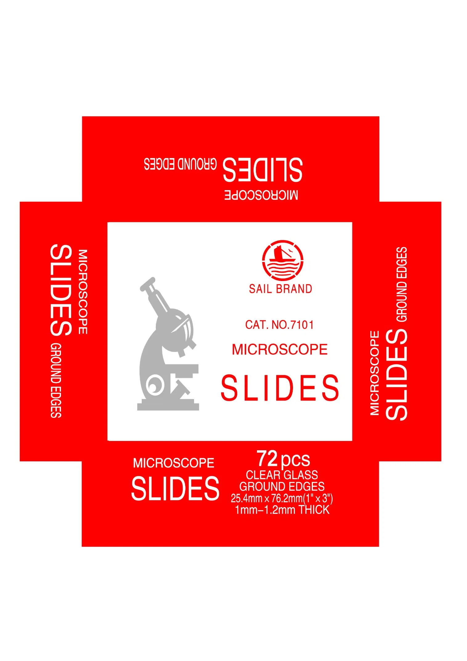 Laboratory Consumables Microscope Glass Cell Polished Edges Slide with 7101 7102 7105