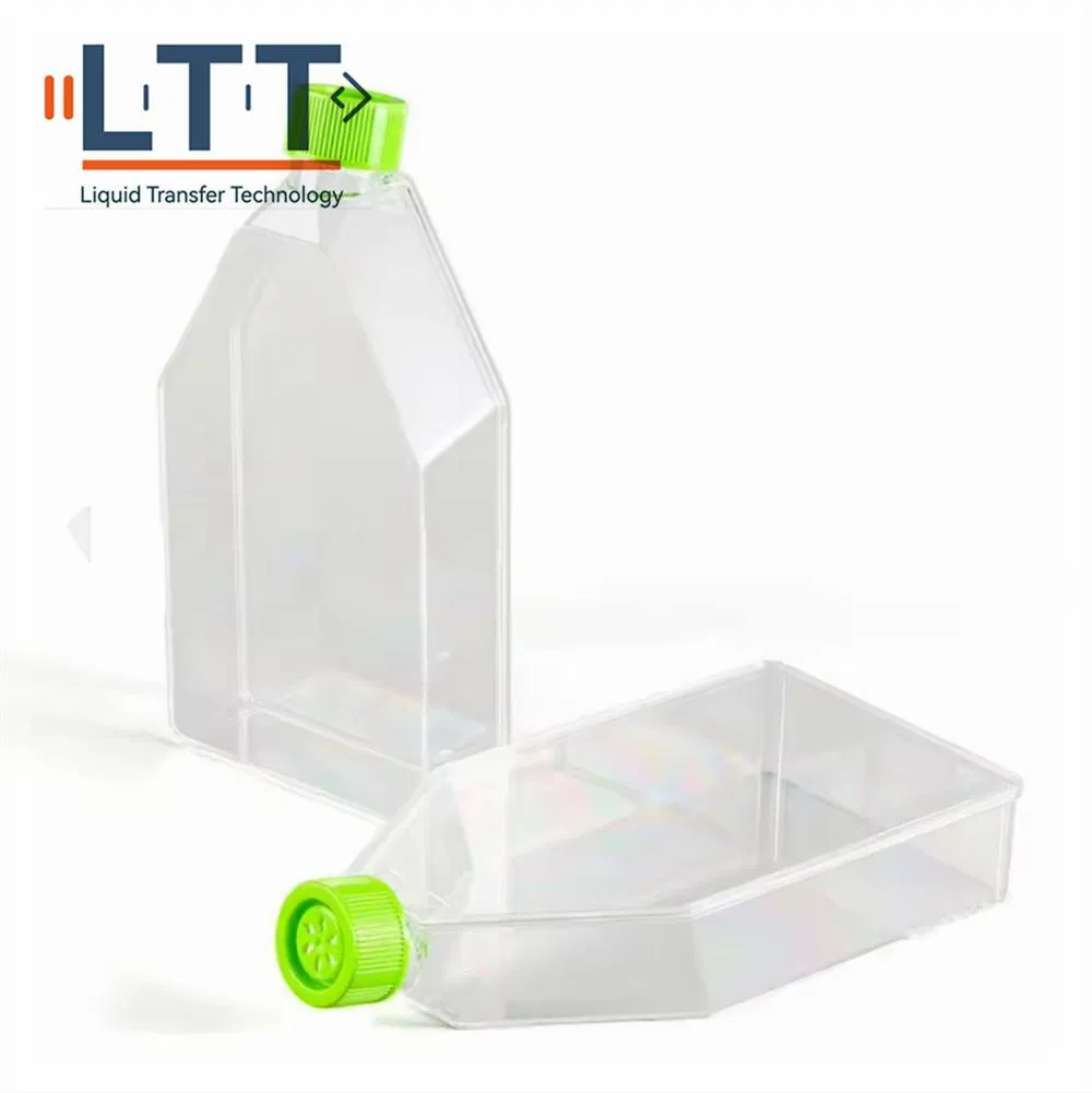 Lab Use 50ml 250ml Tissue Culture Bottle Graduated Plastic Cell Culture Flask with Cover