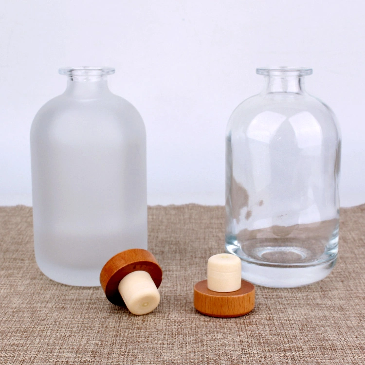 250ml Round Frosted Reagent Glass Bottle with T-Top Synthetic Cork