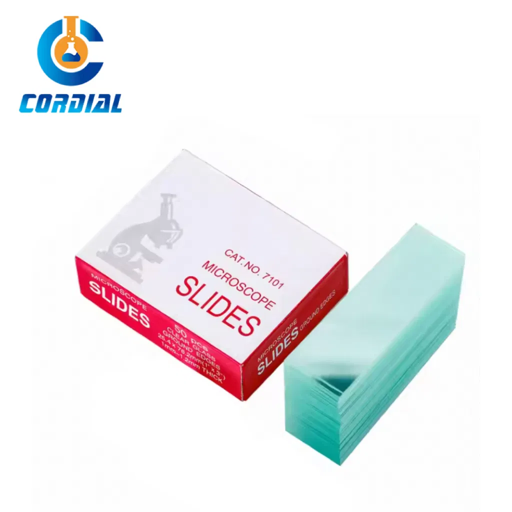 Cordial Lab 7105 Glass Microscope Slide with Frosted One End One Side for Laboratory Test