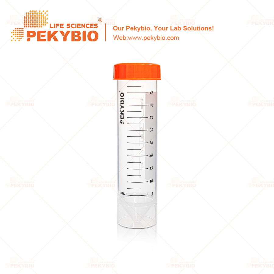 50ml Self-Standing Centrifuge Tube with Orange Cap for Science Applications