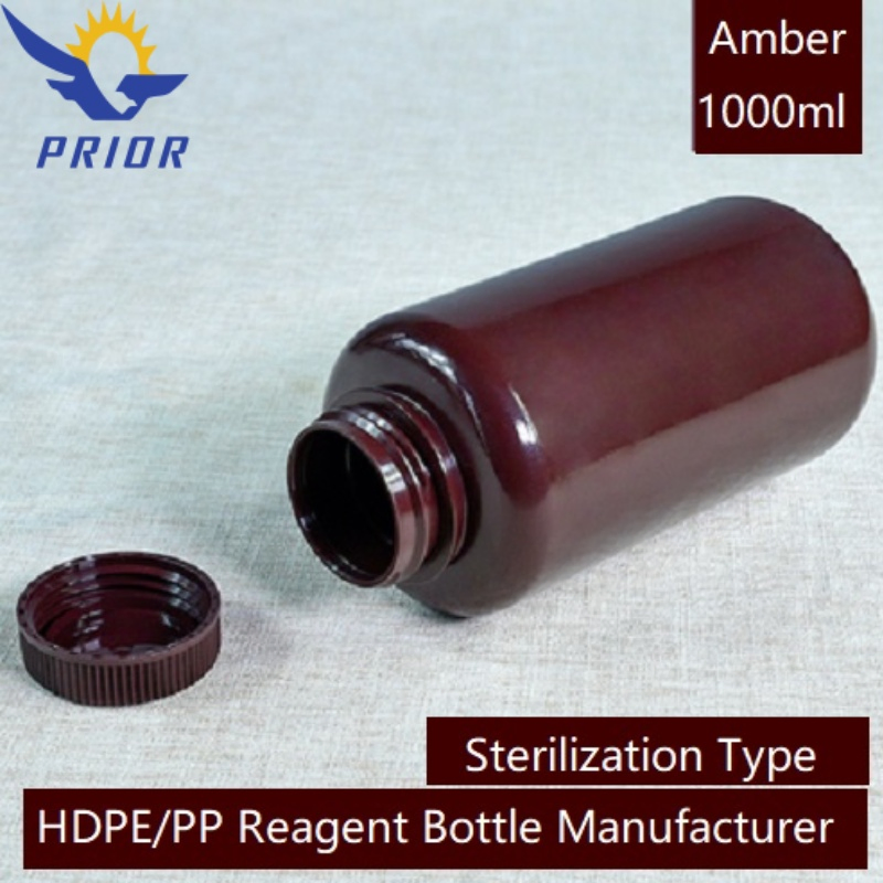 Plastic Sterile 1000ml HDPE White Wide Mouth Reagent Bottle