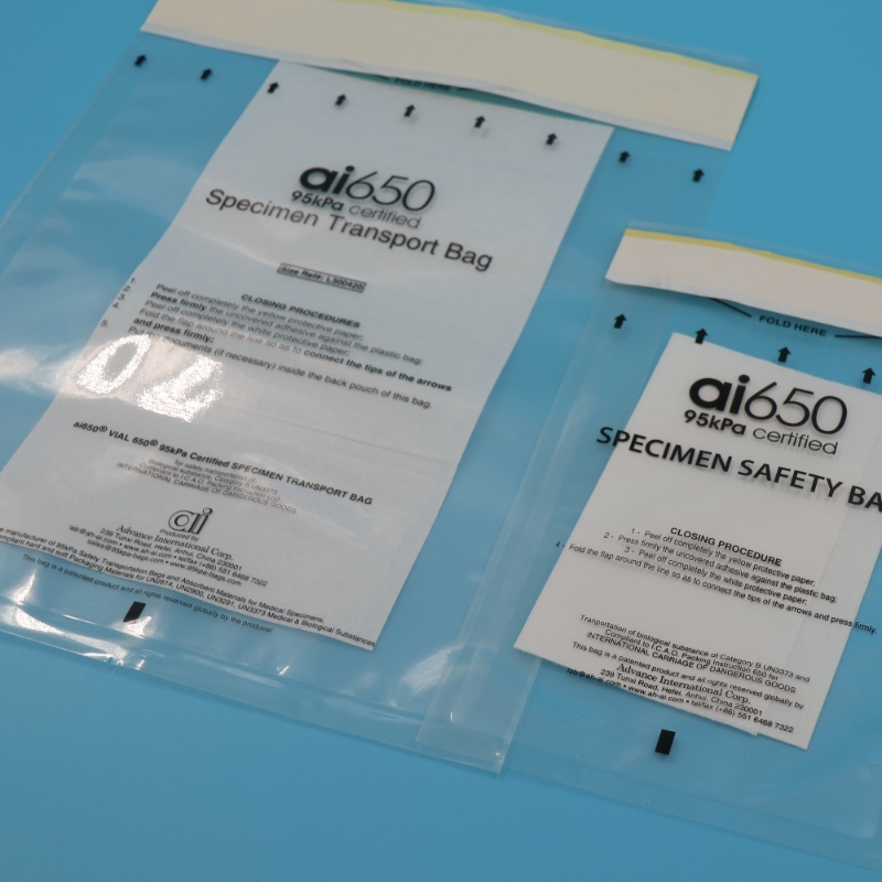Biohazard Safety Bags for 95kpa Specimen Transportation