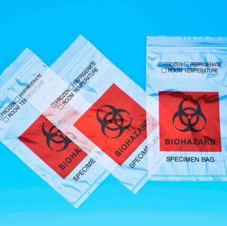 Specimen 100% LDPE Biohazard Plastic Bag