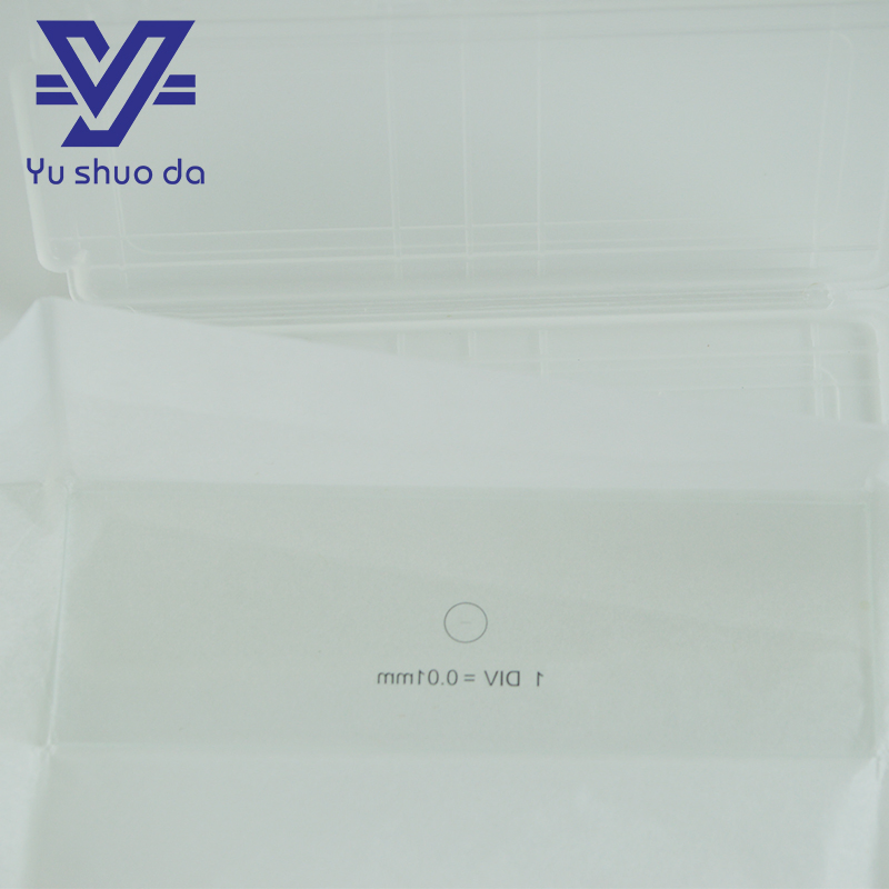 Experimental Data Calibration Ruler, Micrometer Measurement Calibration Ruler Microscope Calibration Slide