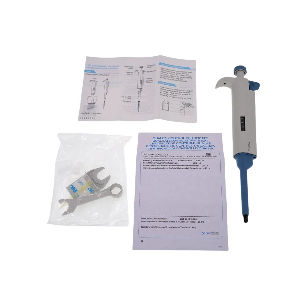 Medmount Medical Half/ Full Autoclavable Mechanical Micro Single/ 8/ 12 Multi Channel Adjustable Transfer Pipette for Lab
