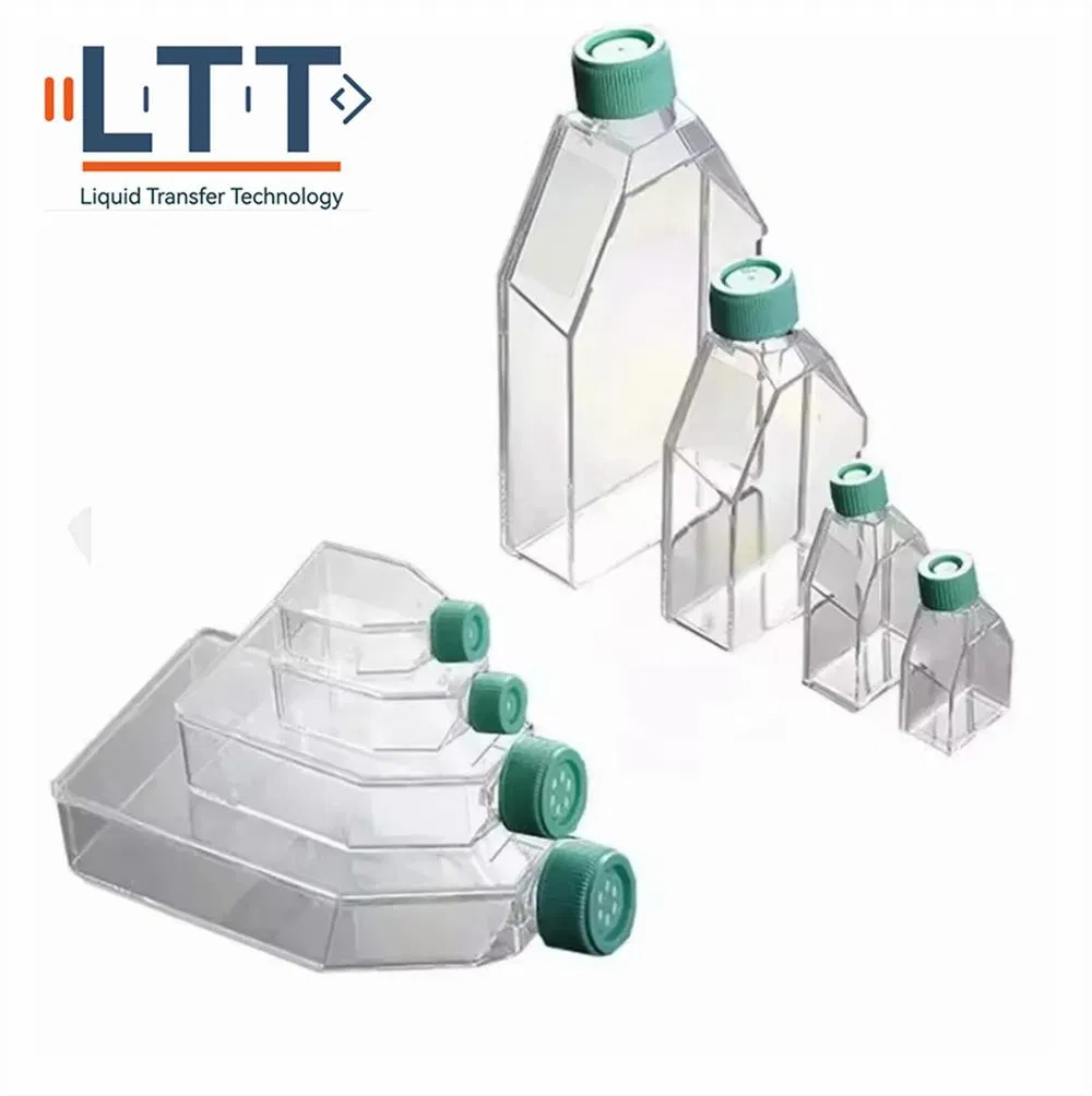Lab Use 50ml 250ml Tissue Culture Bottle Graduated Plastic Cell Culture Flask with Cover