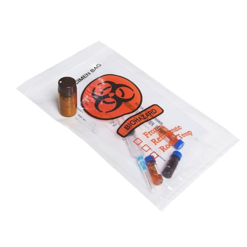 Leakproof 95kpa Biohazard Specimen Pressure Bag for Transporting Samples of Biological Substance 95kpa Specimen Bag