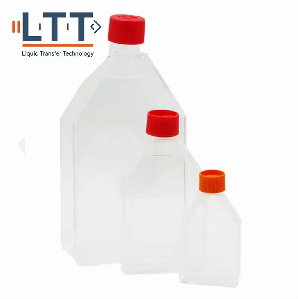 Manufacturer Cell Culture Flask Sealed Cap Breathable Cap No Treated Sterile