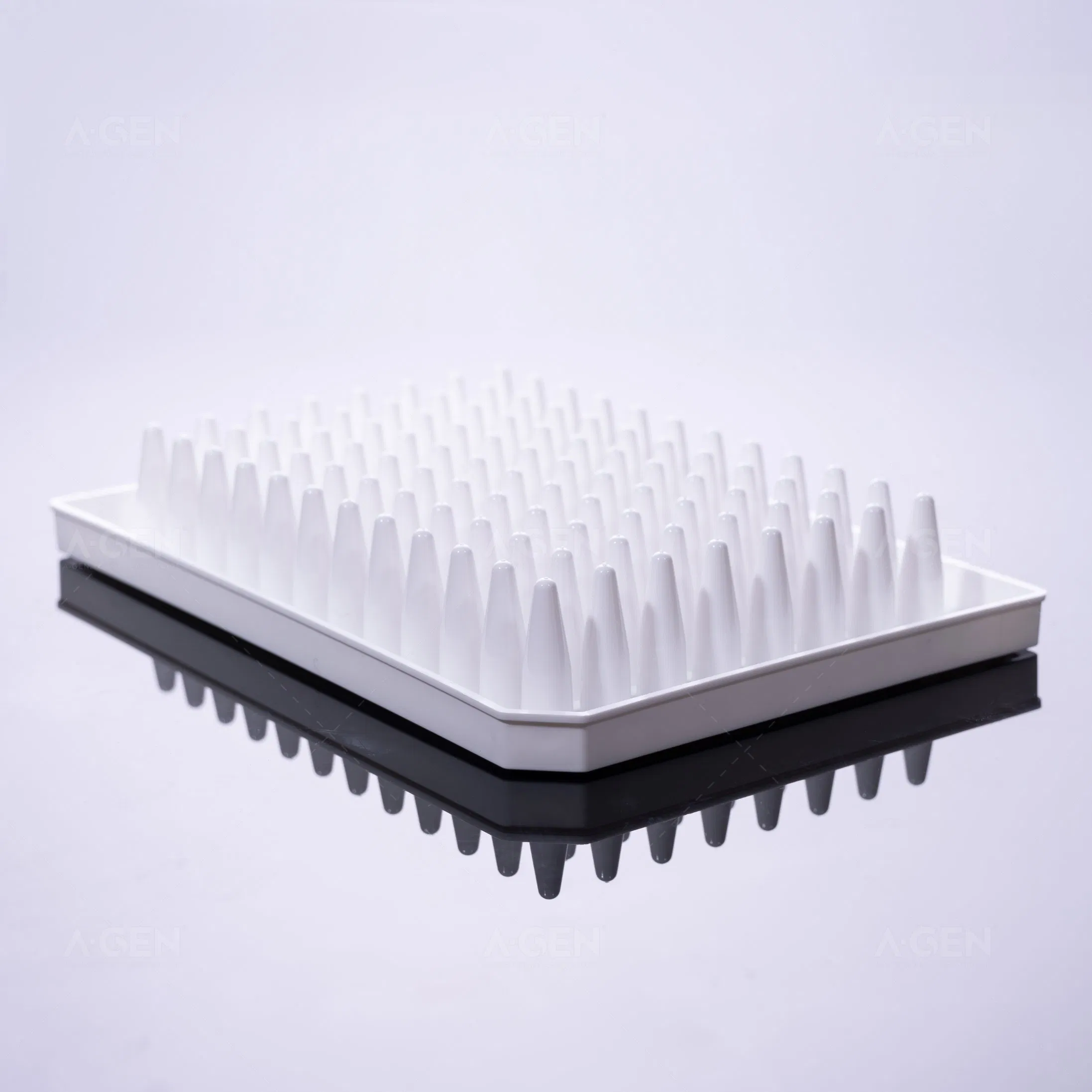 Laboratory Consumables 0.2ml 96 Well Half-Skirted White PCR Plate with Black Mark