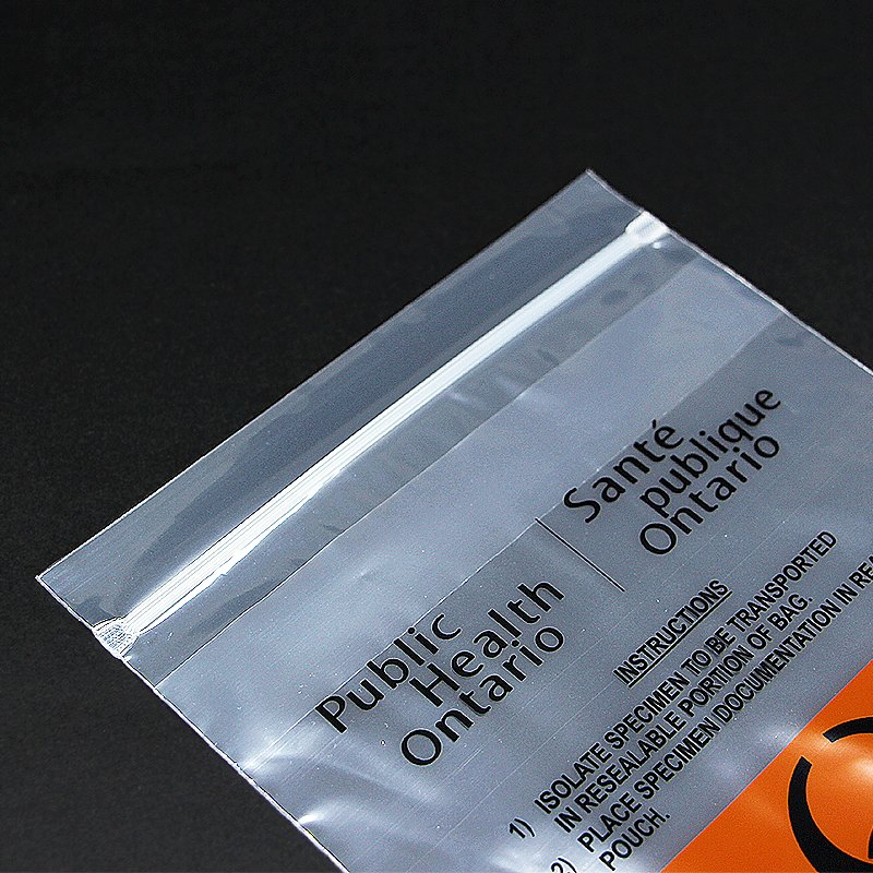 95kpa Medical Biohazard Bags Lab 95kpa Specimen Transport Bag with Pocket