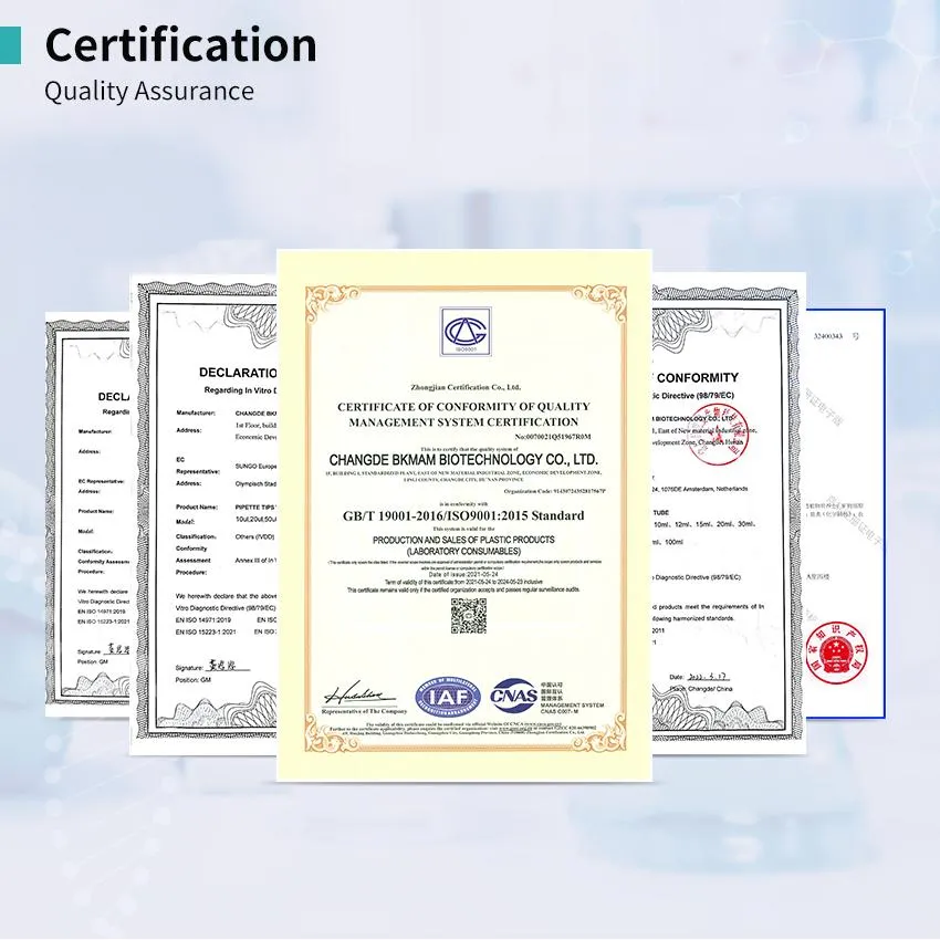 ISO FDA CE Certifications