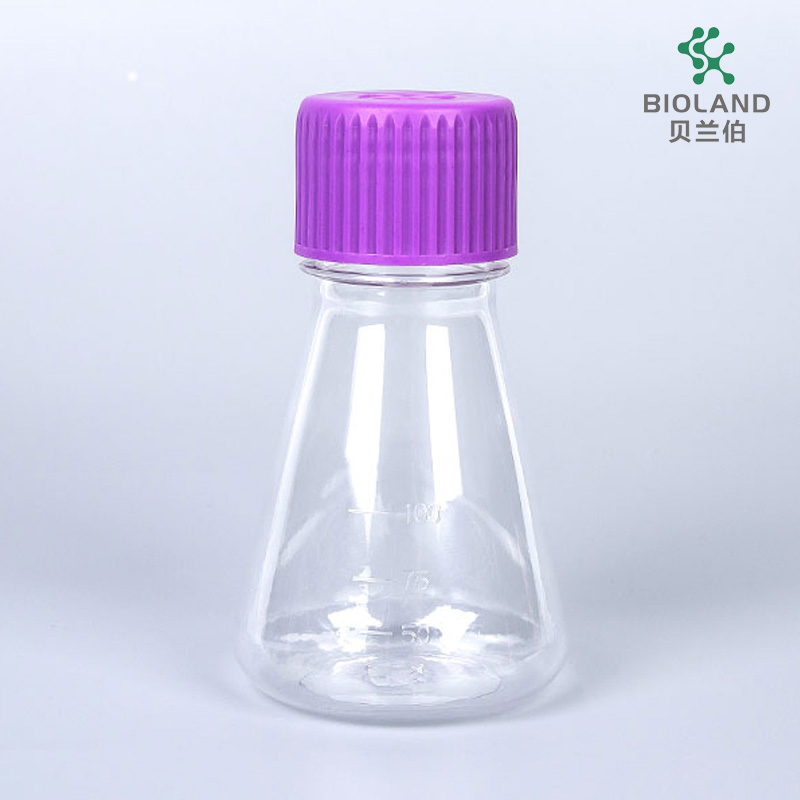 Durable PETG Shake Flask for Laboratory Cell Culture Applications