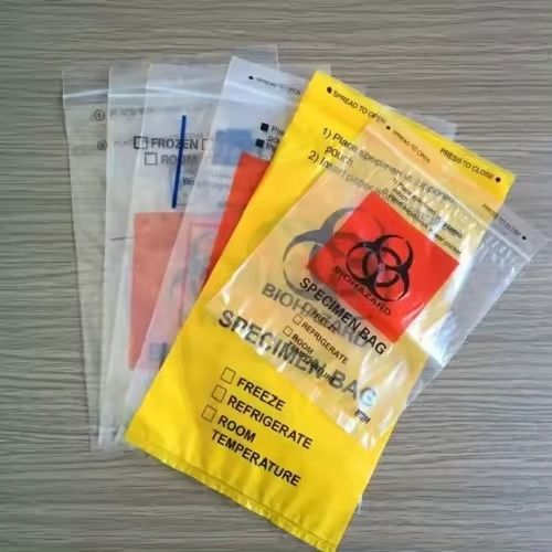 LDPE Customized Biohazard Specimen Ziplock Bags Grip Seal Zipper Bag